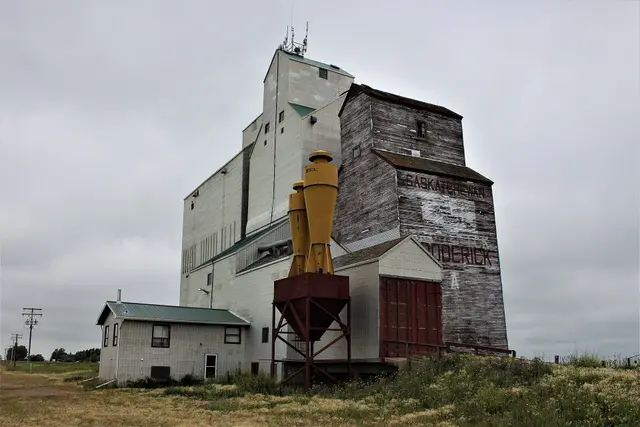 The grain elevators
